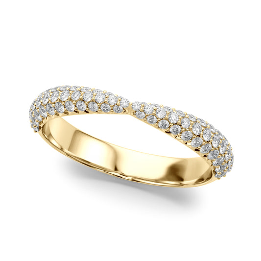 Diamond Wedding Band, Multi Row, Paved Dreams