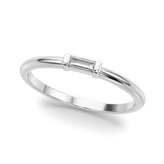 Diamond Wedding Band, Solitaire, Baguette