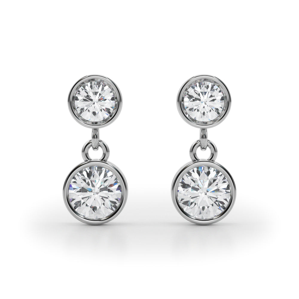 Diamond Earrings, Drop Earrings, Enchanced Elegance