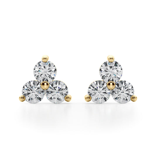 Diamond Earrings, Cluster Studs, Twinkle Treasures