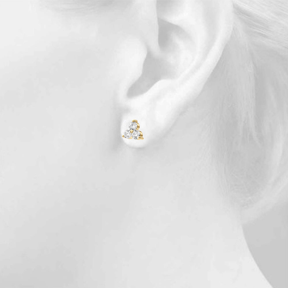 Diamond Earrings, Cluster Studs, Twinkle Treasures