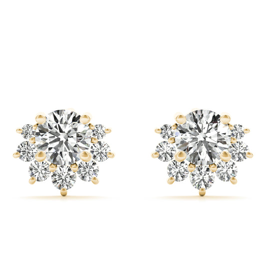 Diamond Earrings, Cluster Studs, Divine Dazzle