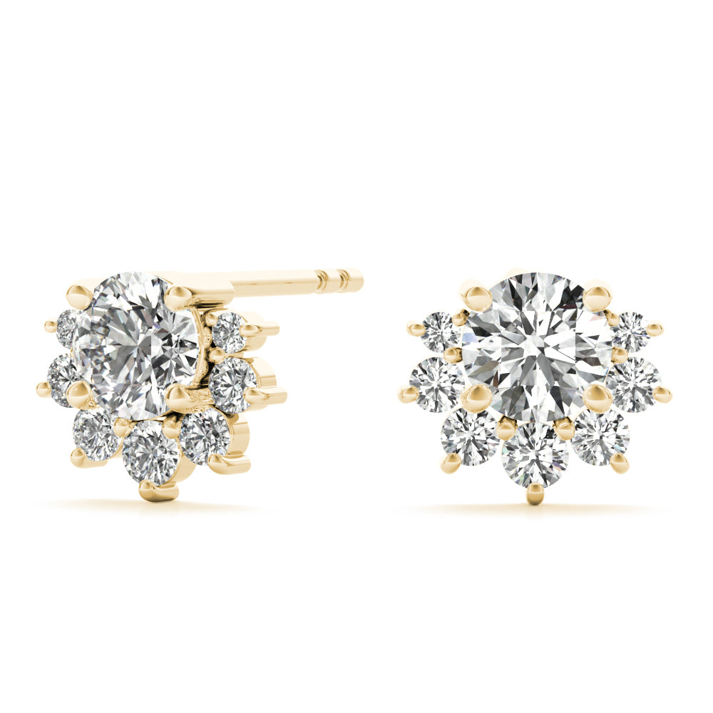 Diamond Earrings, Cluster Studs, Divine Dazzle