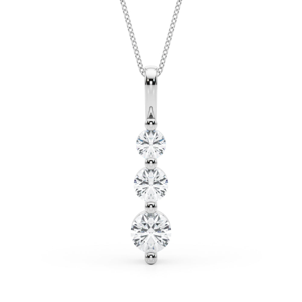 Diamond Pendant Necklace, Trinity