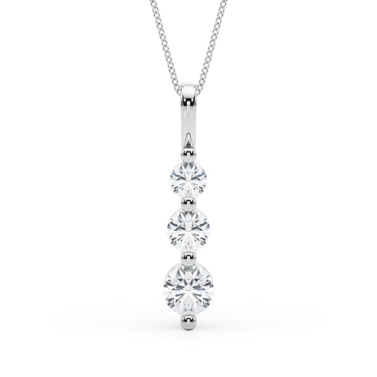 Diamond Pendant Necklace, Trinity