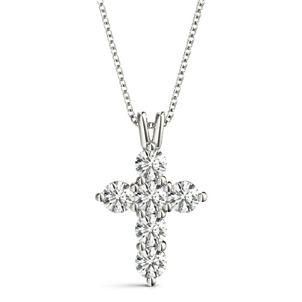 Diamond Pendant Necklace, Cross