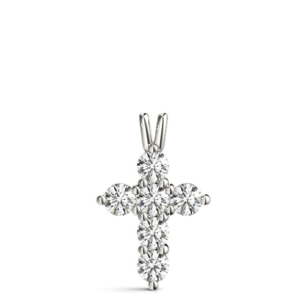 Diamond Pendant Necklace, Cross