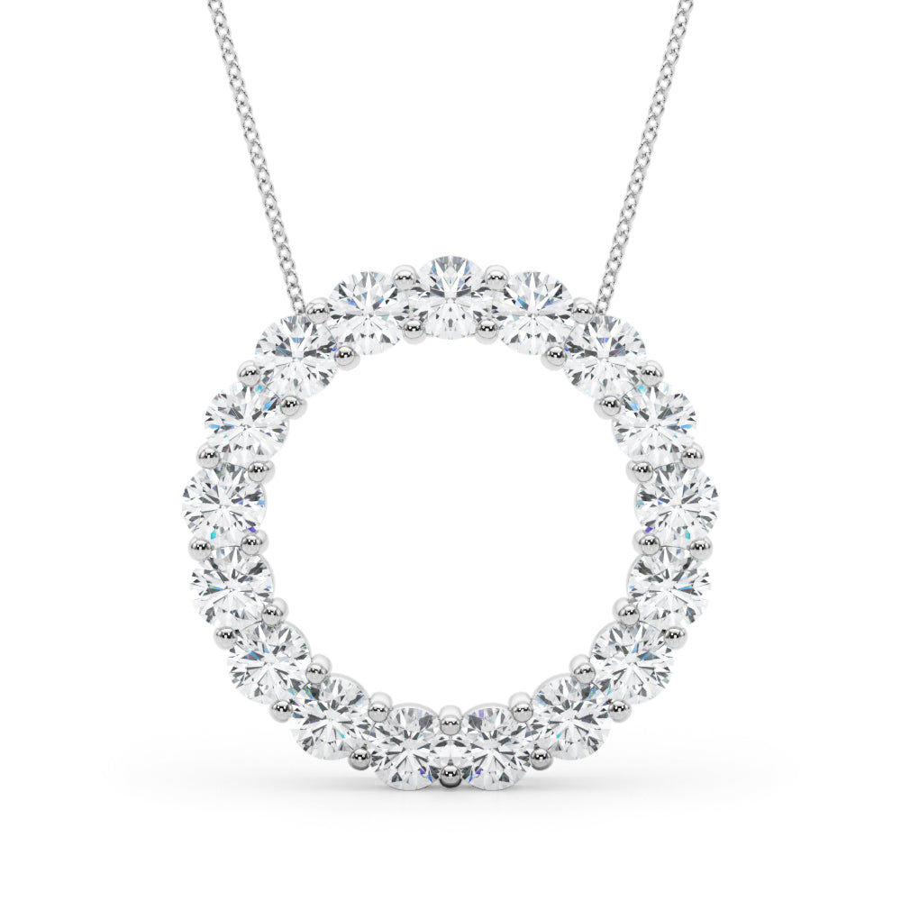 Diamond Pendant Necklace, Round