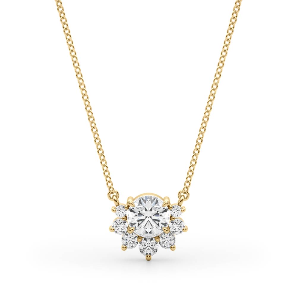 Diamond Pendant Necklace, Sunlit Diamond