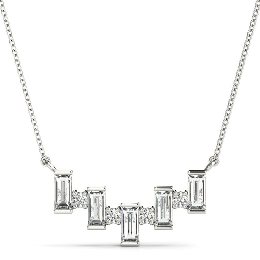 Diamond Necklace, Baguette Cut