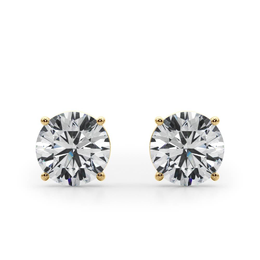 Diamond Earrings, Studs, Radiant Dewdrops