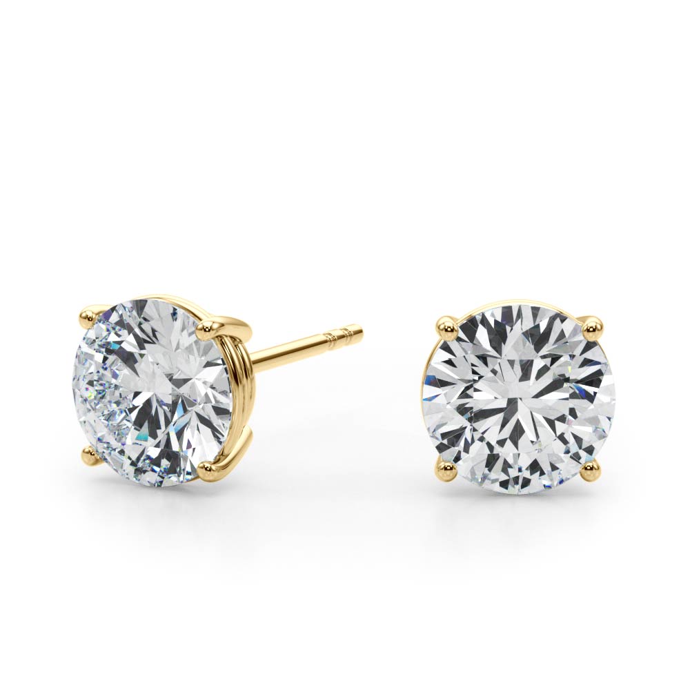 Diamond Earrings, Studs, Radiant Dewdrops