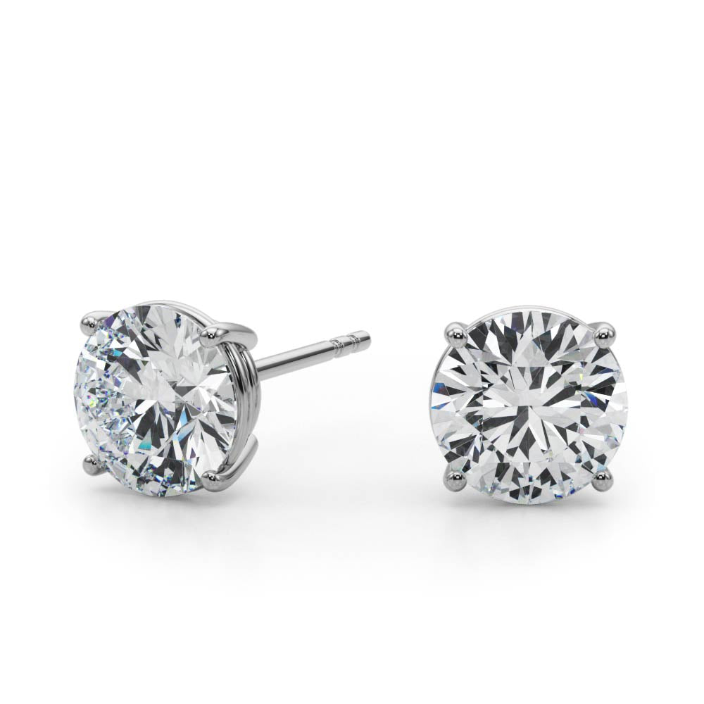 Diamond Earrings, Studs, Radiant Dewdrops