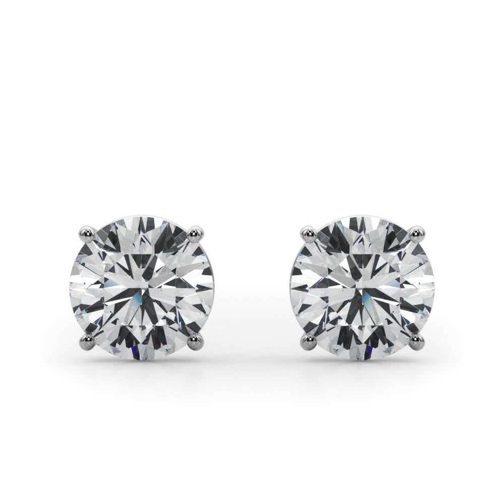 Diamond Earrings, Studs, Radiant Dewdrops