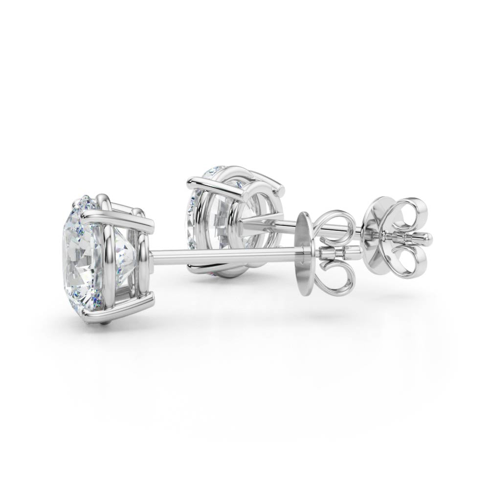 Diamond Earrings, Studs, Radiant Dewdrops